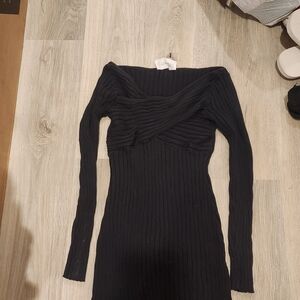 Opera Sports Long Sleeve Perfect Mini Black Dress Vintage Size Approx xs/s